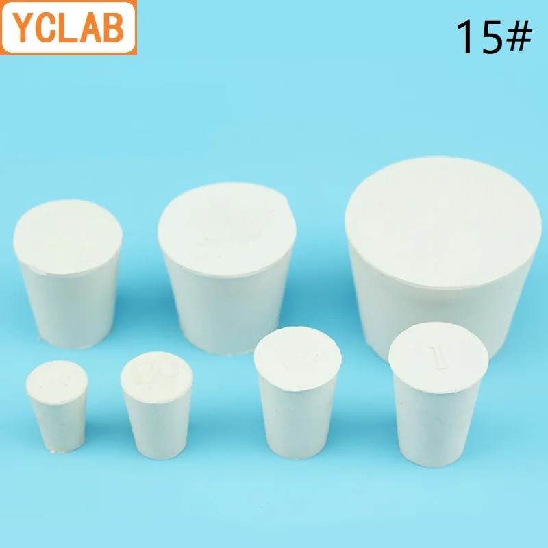 YCLAB 15# Rubber Stopper White for Glass Flask Upper Diameter 81mm * Lower Diameter 68mm Laboratory Chemistry Equipment