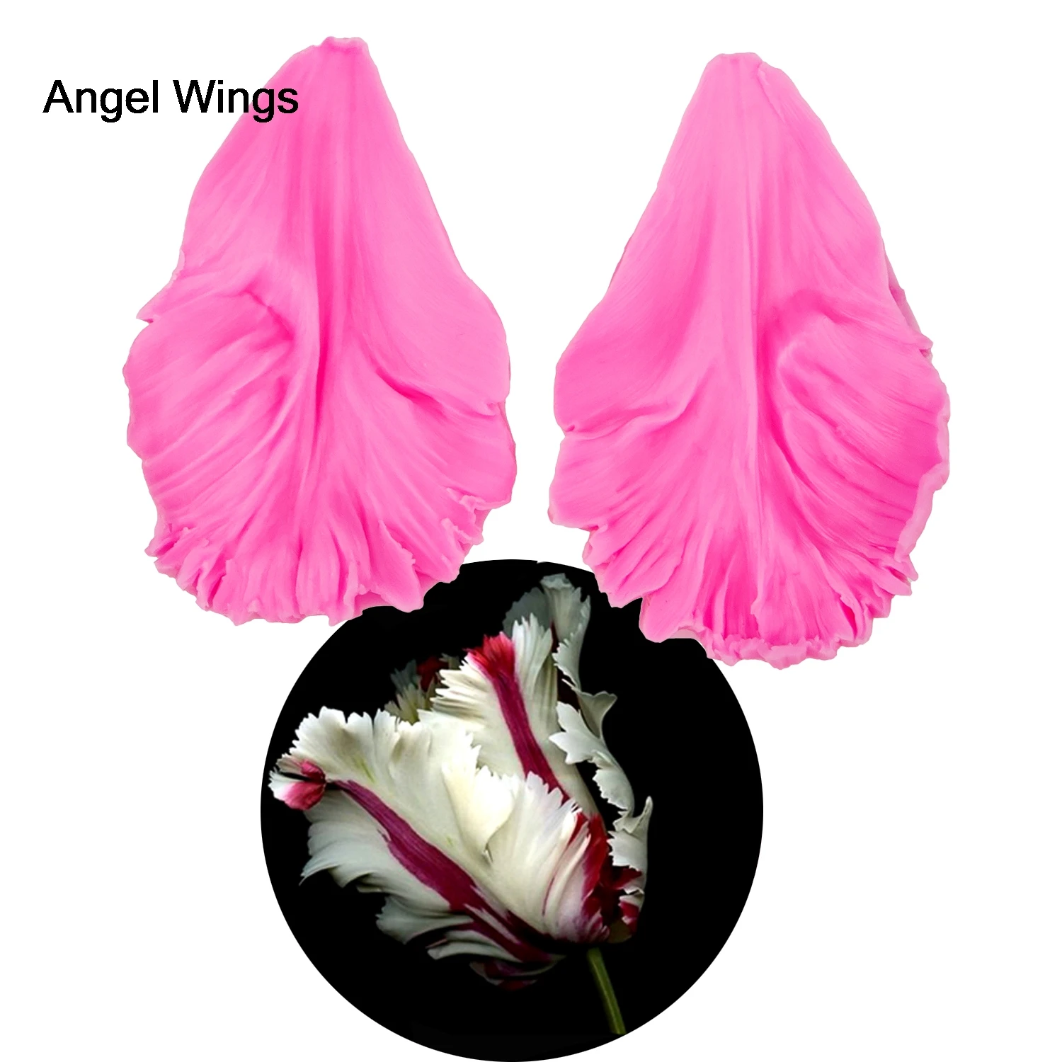 

Angel Wings Food grade 3D fondant cake silicone mold Embossing for Reverse forming polymer clay chocolate decoration tools F1215