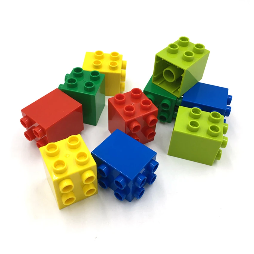 Big Size DIY Building Blocks Sided Figures Bricks 2x2Dot 8PCS Educational Creative Toys for Children Compatible With Brands