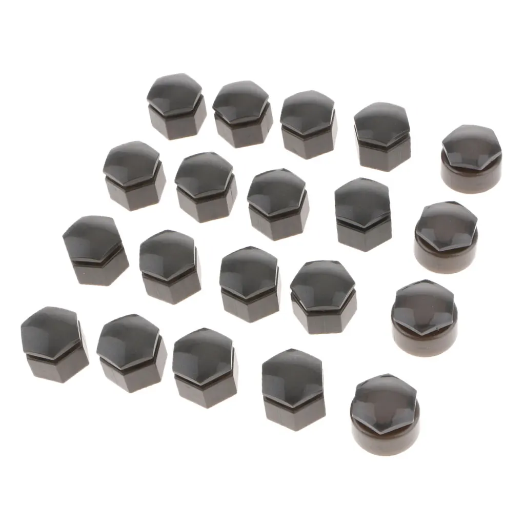 Gray 20Pack 19mm Plastic Car Wheel Nut Screw Cover Rims Bolt Cap Fits for Audi Q7