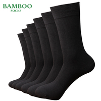 Match-Up  Men Bamboo Grey Socks Breathable Anti-Bacterial man Business Dress Socks (6 Pairs/Lot)