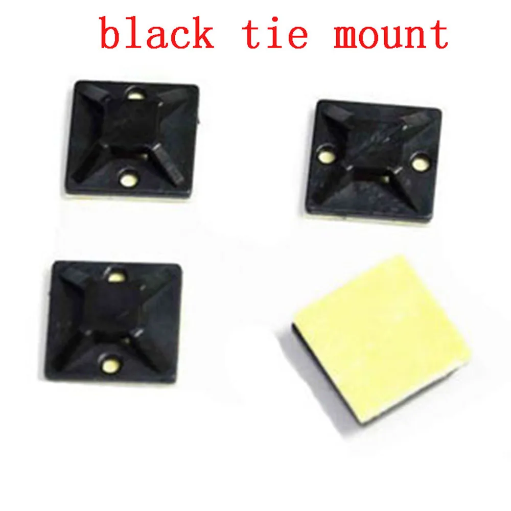 Cable tie mount black Zip Tie car Cable Wire Removable Self Adhesive cable tie base Wall Holder Mount Clip/Clamp cable fix