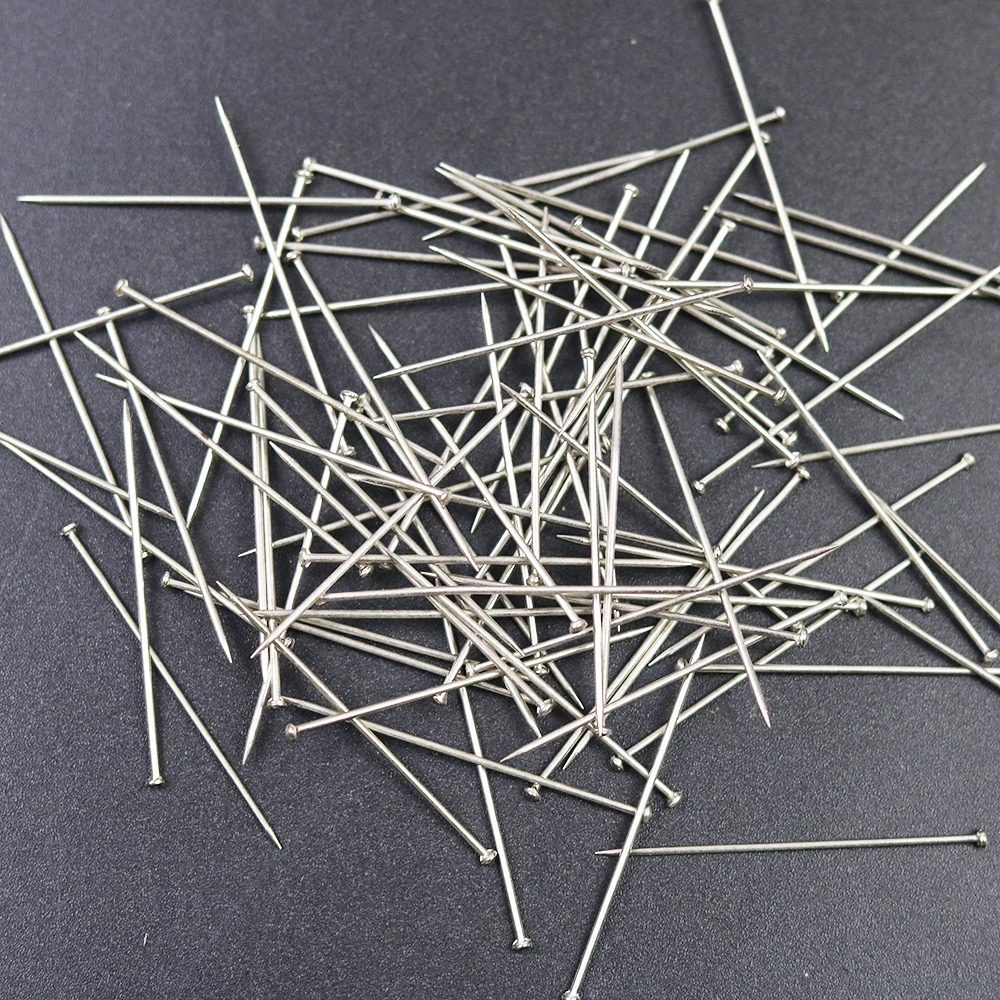 Fine Stainless Steel Straight Pins 30mm Stitching Needle Dressmaker Pins Quilt Applique Sewing Needle For Jewelry Making