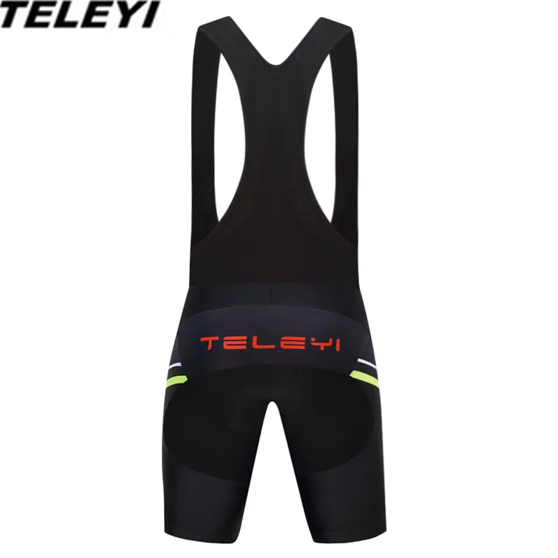 2019 TELEYI Green Cycling Bib Shorts Black bike bicycle padded shorts sleeve Sportswear MTB Clothing men Ropa Ciclismo maillot