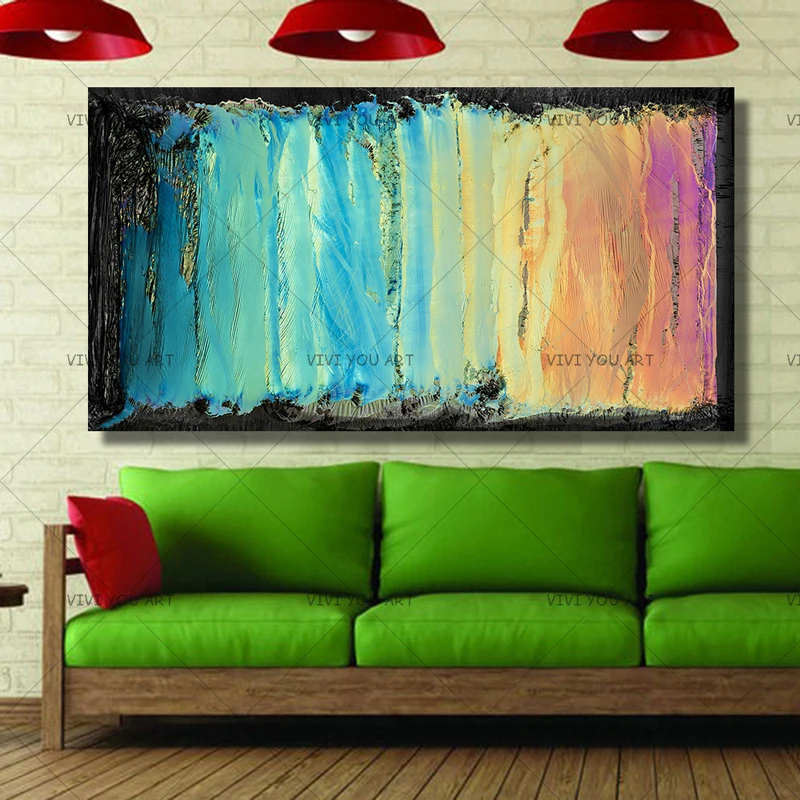 

Dropshipping Canvas Wall Colorful Abstract Oil Painting Canvas 100% Handmade Oil Painting Wall Pictures for Living Room posters