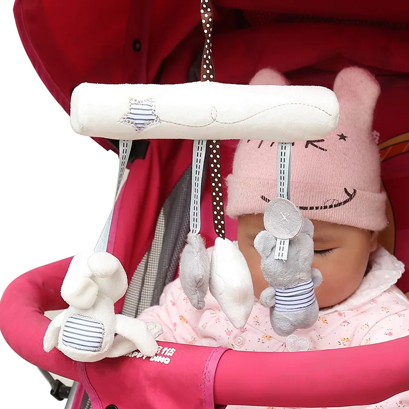 Baby Speelgoed Konijn Baby Muziek Opknoping Babyrammelaars Seat Pluche Speelgoed Hand Bell Multifunctionele Knuffel Wandelwagen Baby Geschenken