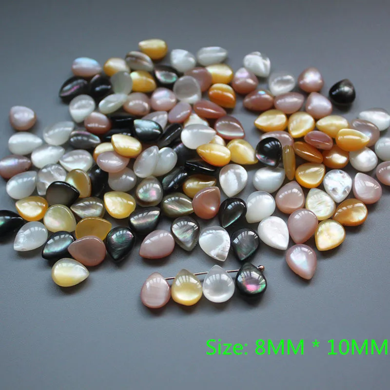 8*10MM 4 Color Faceted Natural Mother Pearl Shell Teardrop Loose Beads For DIY Jewelry Making Finding Pendant Bracelet Necklace