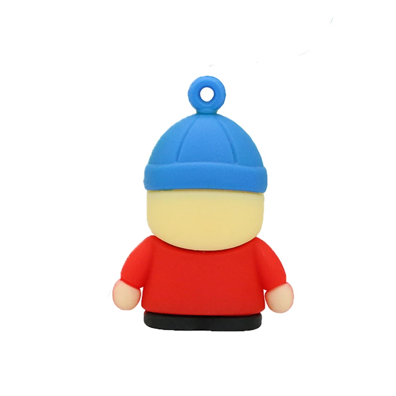 Hoạt Hình Nón Người USB Đèn LED Bánh Quy Đồ Chơi Bé Trai Bút Hoạt Hình Pendrive 4GB 8GB 16GB dán Bảo Quản Ổ Đĩa U USB 2.0