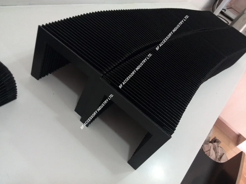 Bellow cover X motion,Lmax=1720mm,width=113.50mm,height=80mm,thickness of nylon cloth 0.3mm and the PVC 0.8mm