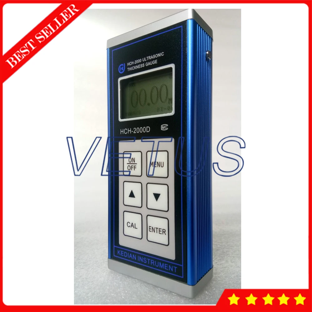 HCH-2000D Handheld Ultrasonic Thickness Gauge Tester Meter With Measuring range 0.65 to 350mm Velocity range 1000 to 9990 m/s