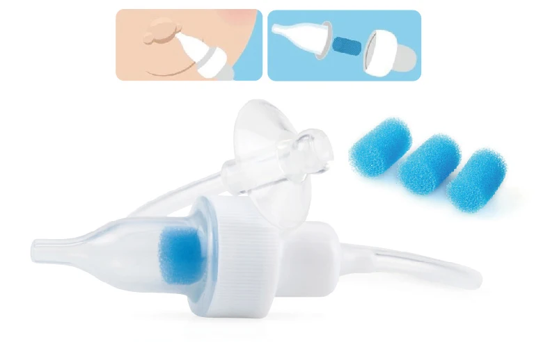 Infant Nasal Suction Device Snot Mouth Suck Type Neonatal Sucker Tool Nose Clean Supplies Soft Head Household Cleaner Neb Care