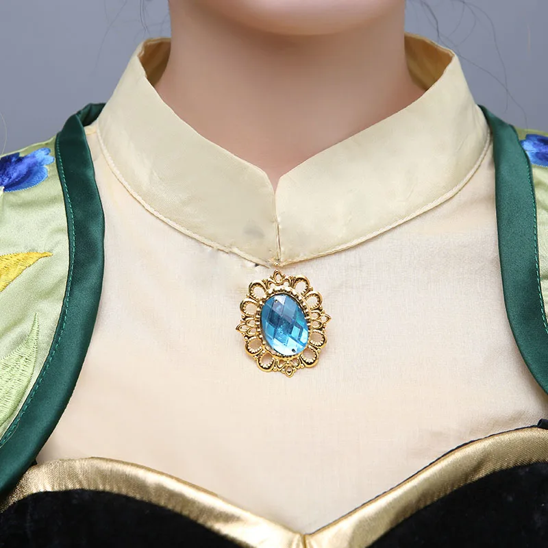 New Arrival Princess Anna Top Embroidery Cosplay Costume Women Dress Customized Halloween Costumes For Adult Women Girls