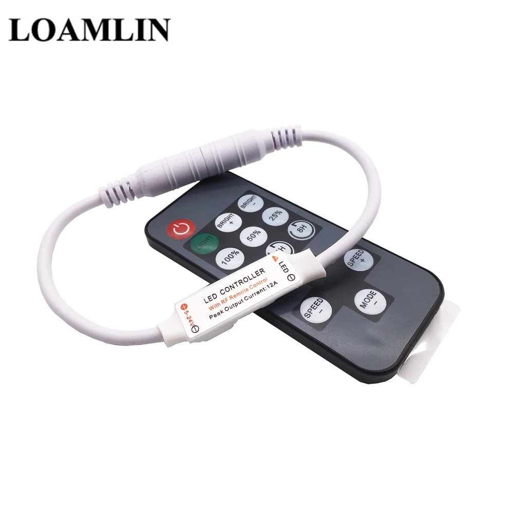 Single Color Led Controller With Led Remote Dimmer DC5-24V For 5050 3528 2835  Single Color Led Strip