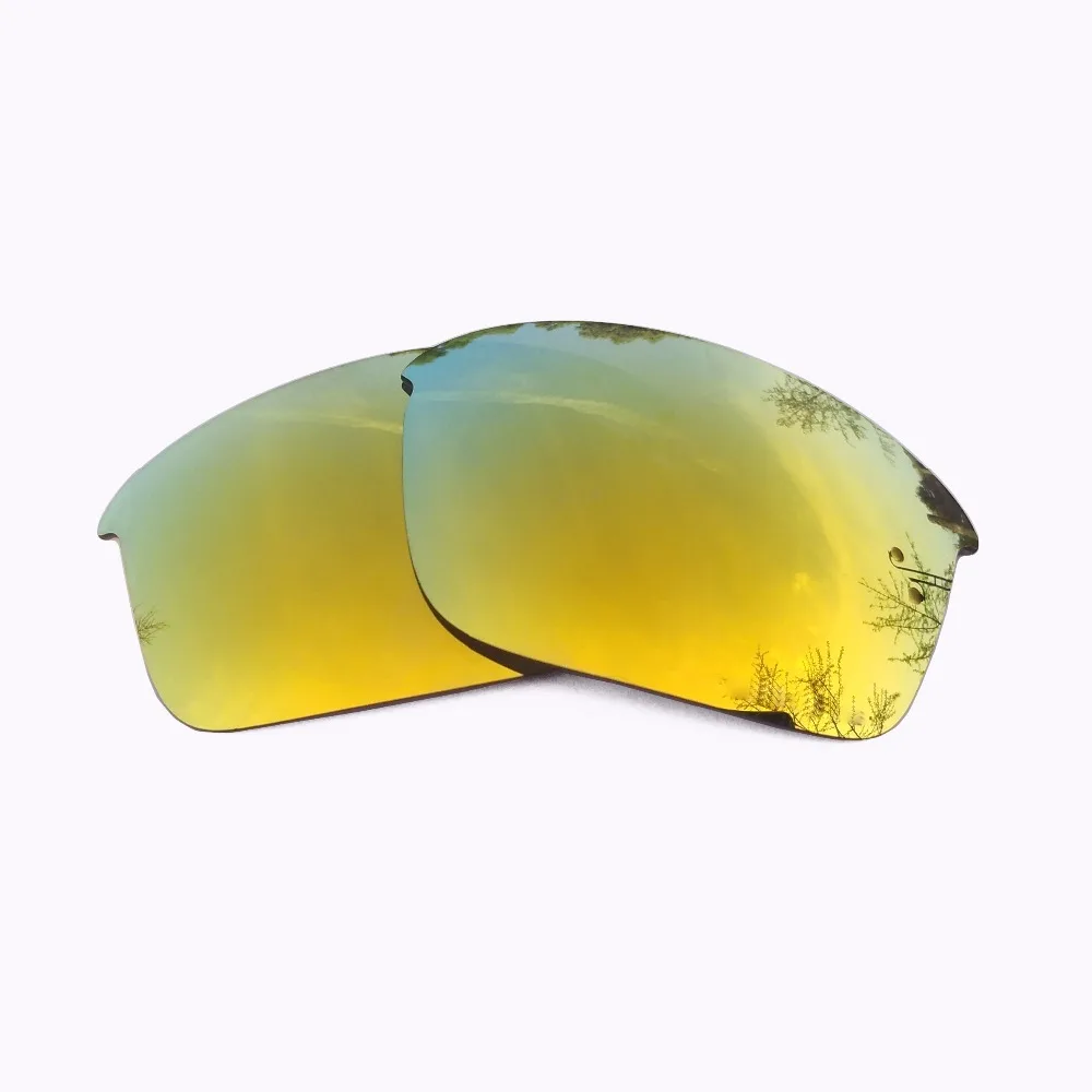 Ice Blue & 24K Gold Mirrored Polarized Replacement Lenses for-Oakley Bottle Rocket Frame 100% UVA & UVB