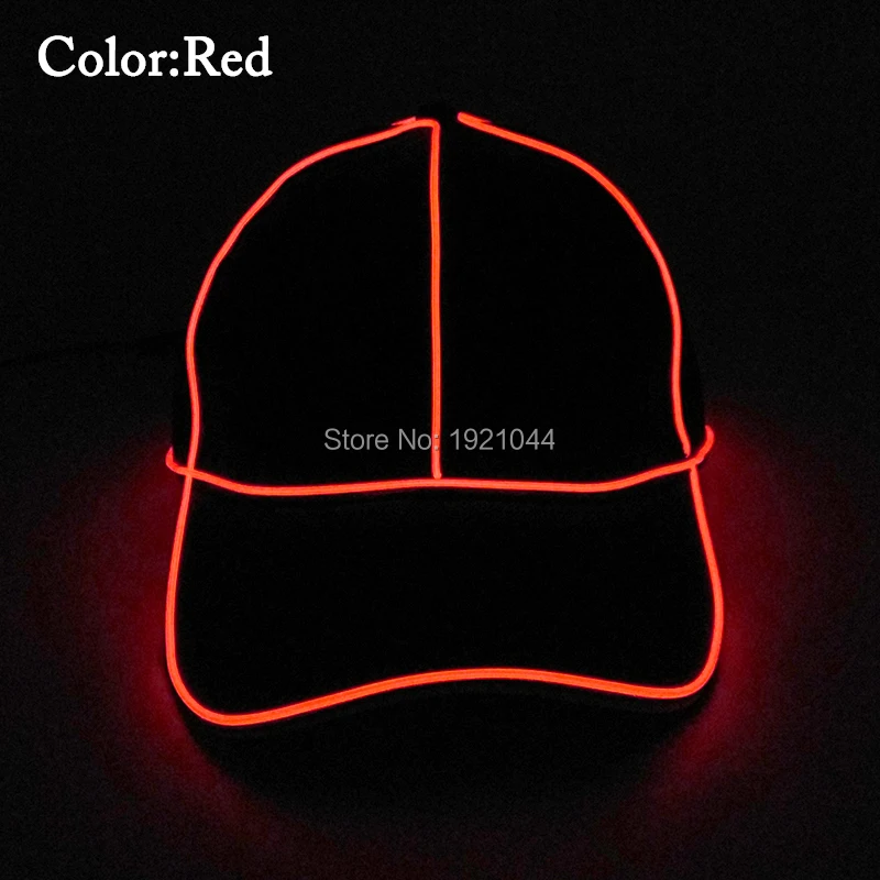 Glowseen LED Glow Baseball Hat, Light Up Hat, DC-3V Steady on Inverter, Neon Glow Light Props, Party Supplies