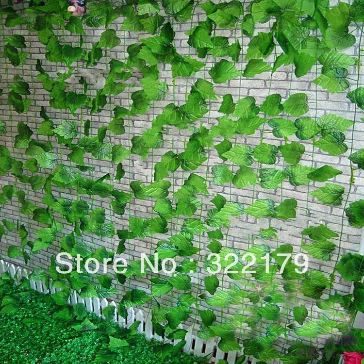 12pcs/lot  Ivy Garlands Artificial Plants Grape Leaves Garlands Vine Foliage Home Garden Decorative