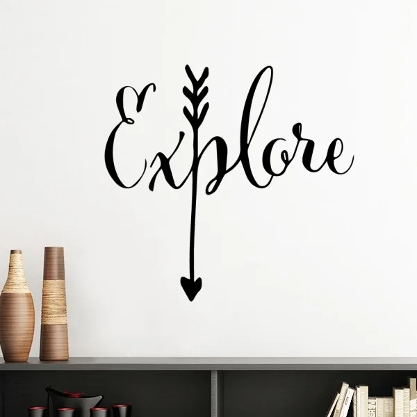 

Explore Arrow Creative Design Motivation Illustration Pattern Removable Wall Sticker Art Decals Mural DIY Wallpaper f