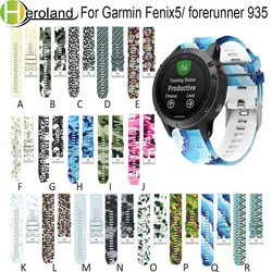 For Garmin Fenix 5 6 7 pro EPIX band Quick Release WristBand Watch Strap For COROS VERTIX Watchbands Printed Fashion Silicone