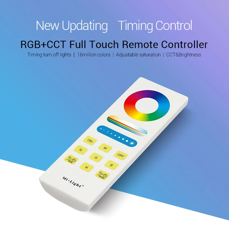 Miboxer RGB/RGBW/RGB+CCT LED Strip Controller DC12V~24V 2.4G Wireless WIFI Smart Panel Remote turn off light timing Dimmer