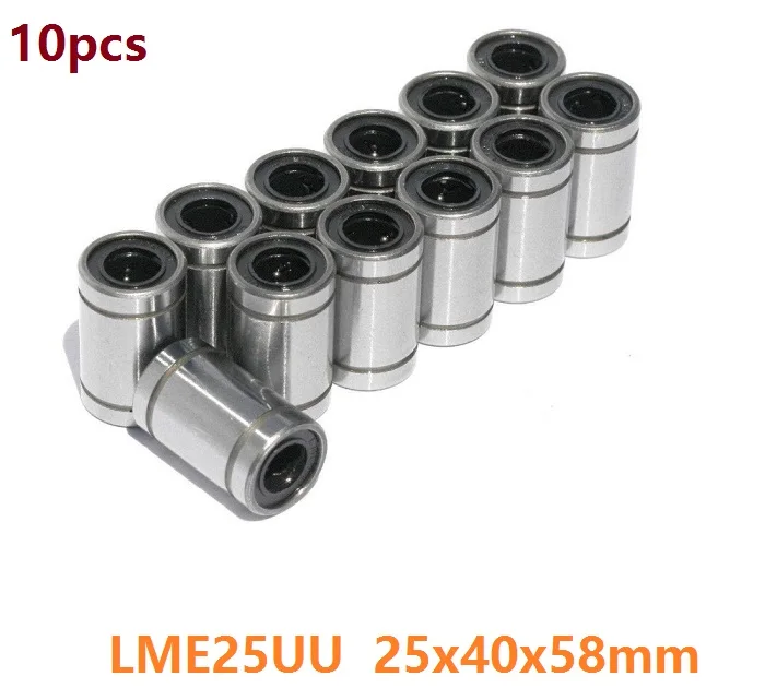 

10pcs/lot LME25UU linear ball bushing bearings for 3D printer parts cnc parts guide 25x40x58MM