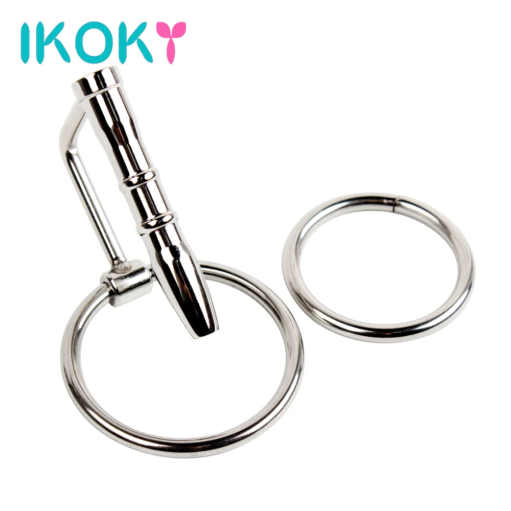 IKOKY Urethral Plug Penis Plug Stainless Steel Urethral Dilators Sex Sounds Sex Toys For Men Catheters Male Chastity Device