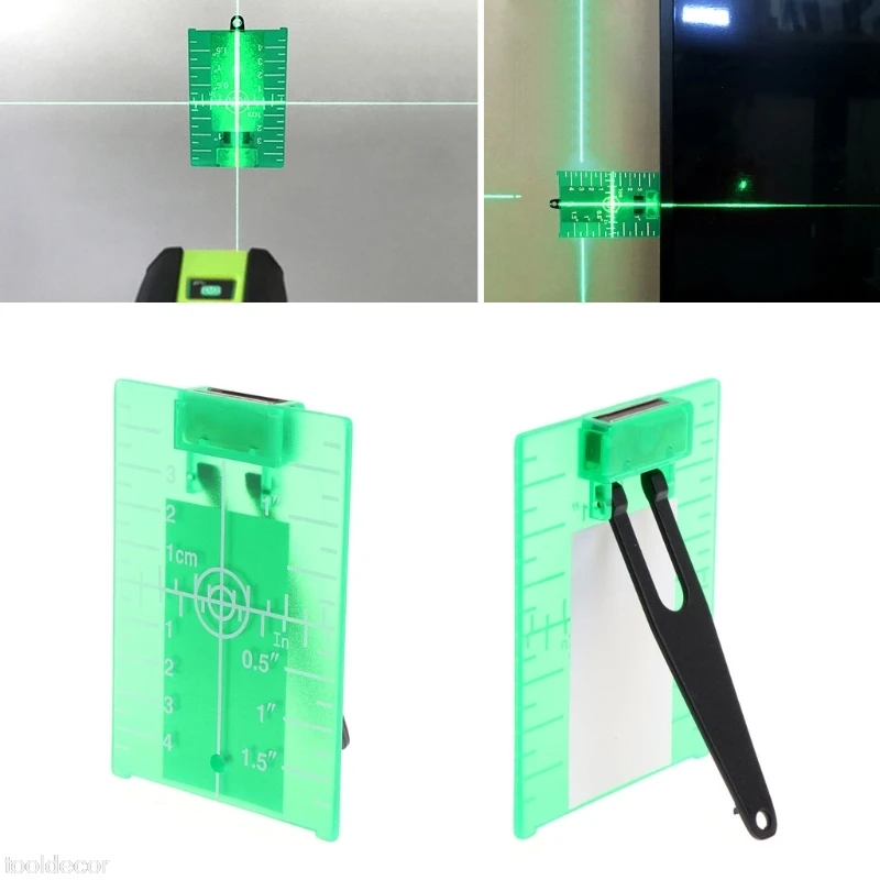 Magnetic Red Green Target Plate For Rotary Cross Line Laser Level Distance Measurer