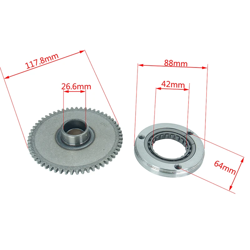 Off Road Start Clutch Gear Disc Motocross Start Clutch Gear Disc Fit For Lifan Loncin CG250-CG300 Water-cooled Engine 2LH-101