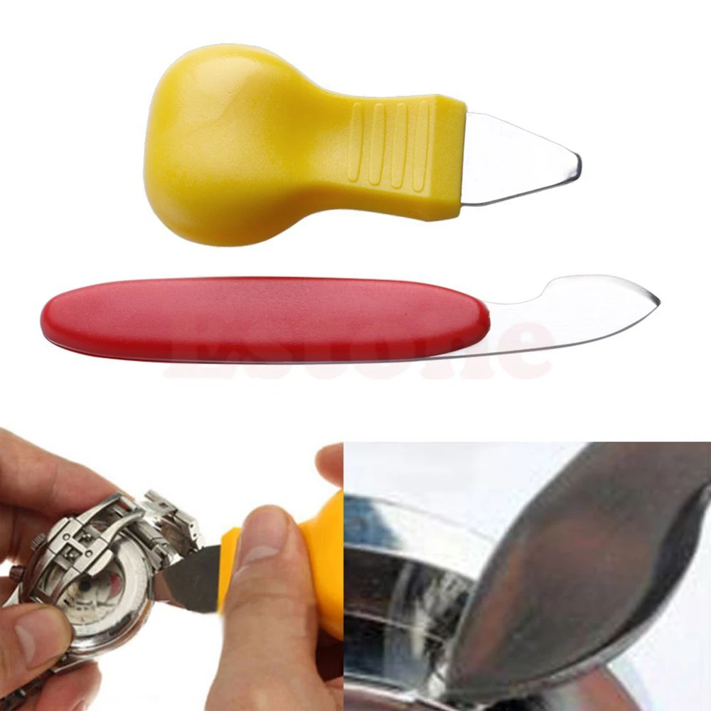 2 PCS / Set Safe for Watch Battery Removal Change Quartz Watch Back Case Cover Opener Remover Knife Metal Open Watch Repair Kit