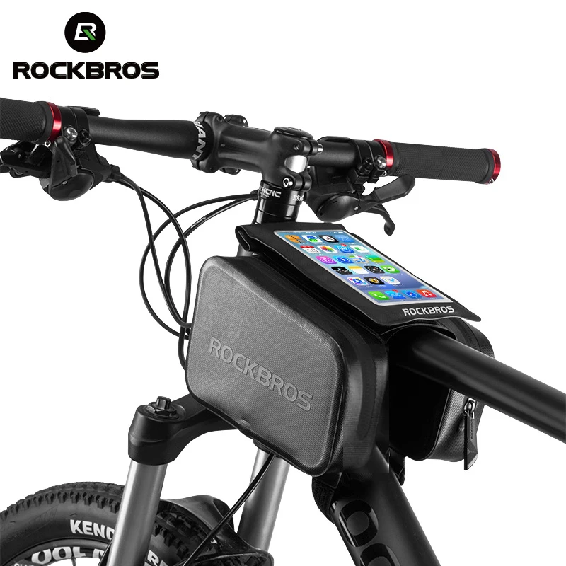 ROCKBROS Cycling Rainproof Bike Bicycle Touch Screen MTB Bike Bicycle Bag Top Tube Frame 6.0\