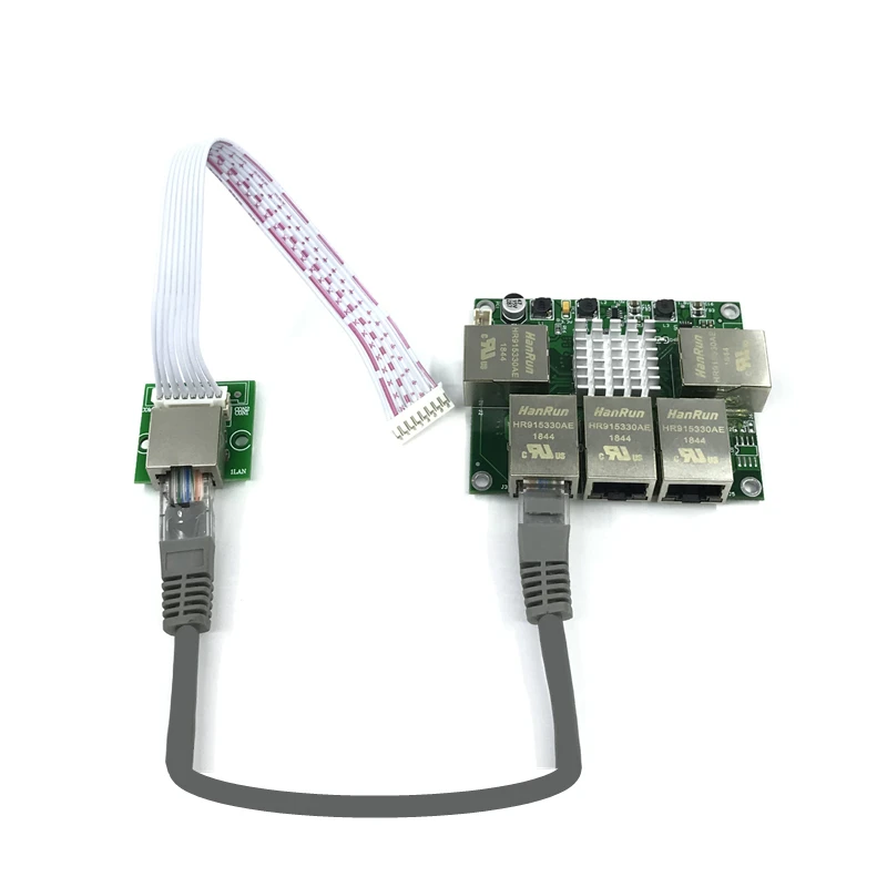 

Industrial Ethernet Switch Module 5 Ports Unmanaged10/100/1000mbps PCBA board OEM Auto-sensing Ports PCBA board OEM Motherboard