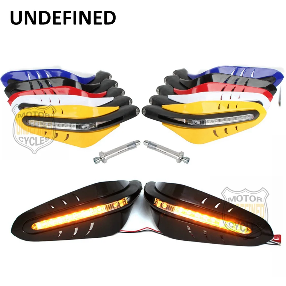 

7/8'' 22mm LED Motorcycle Hand Guards Dirt Bike Crash Brush Bar Handguard Protector For Bobber Chopper Cruiser Custom UNDEFINED