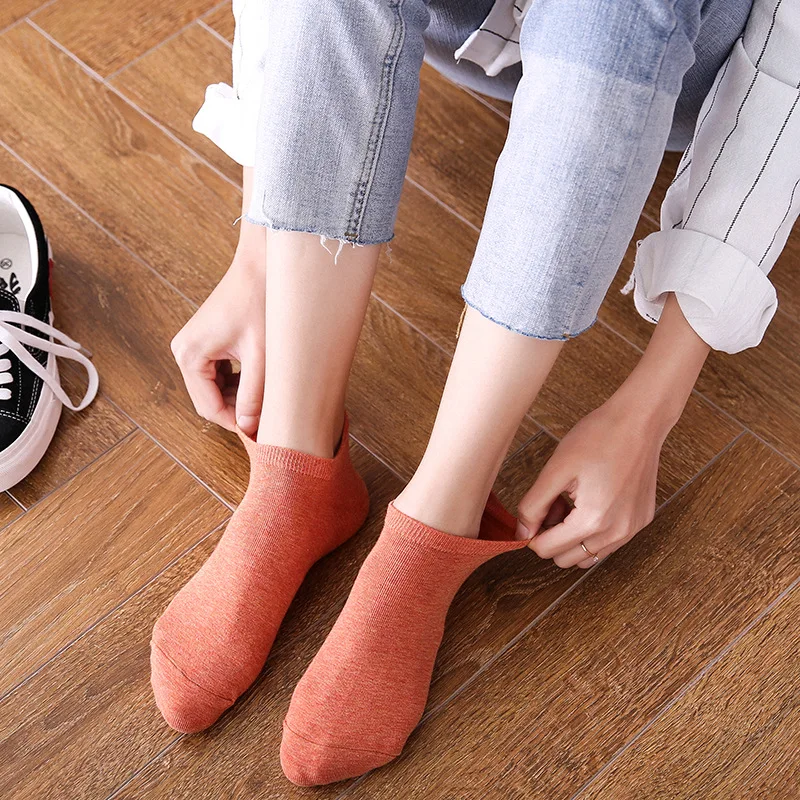 ARMKIN 1 Pair Fashion Korea Socks Woman Ankle Socks Girls Cotton Color Novelty Women Cute Heart cute Cartoon Casual Socks