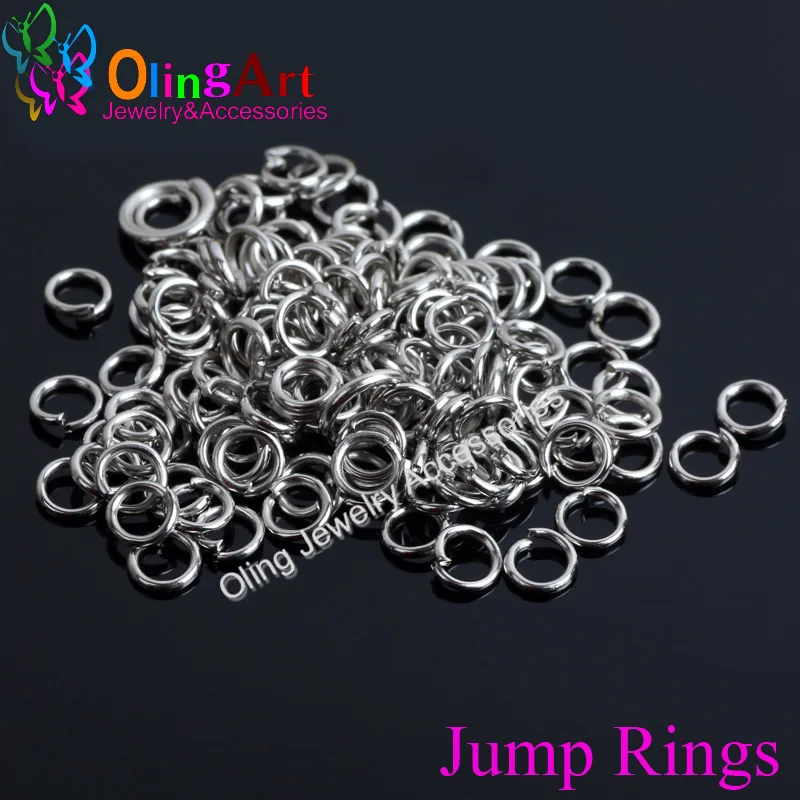 OlingArt Open Jump Ring 3 4 5 6 7 8 10 12mm link loop for DIY Jewelry making bronze Connector