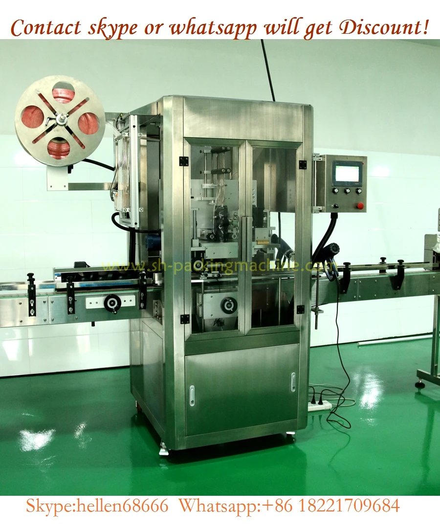 heat sleeve shrink labeling machine,automatic bottle sleeve labeling machine with electric tunnel