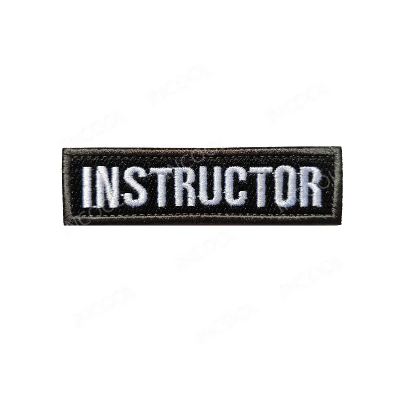 Parche instructor bordado táctico con Velcro para chaleco