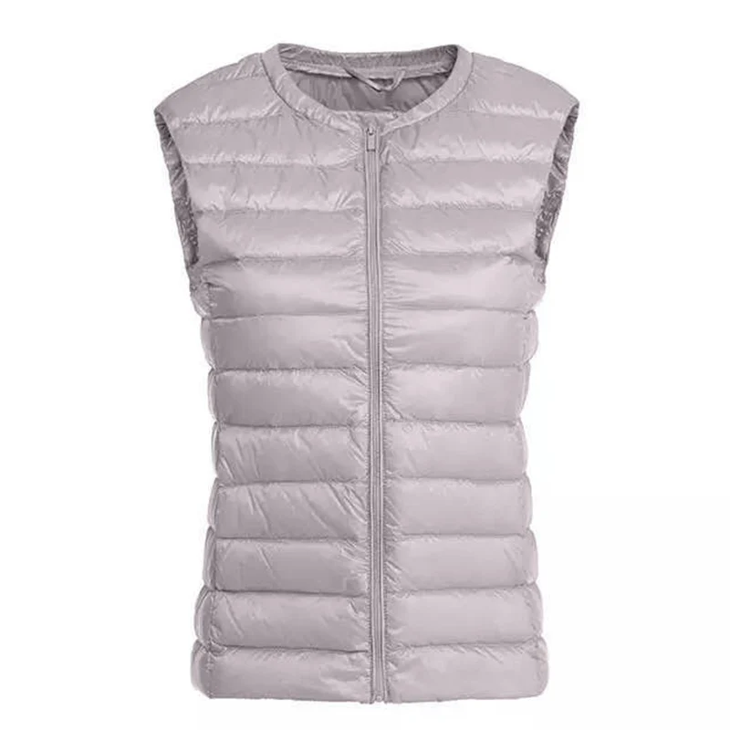 addnew white duck down women vests winter Ultra Light Duck Down sleeveless Jacket waistcoat autumn red black keep warm Waistcoat