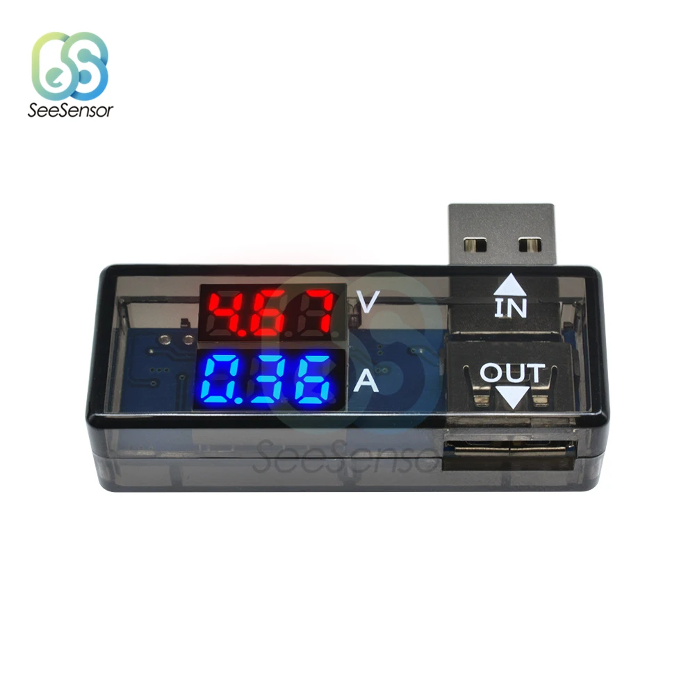USB LED ดิจิตอลโวลต์มิเตอร์แอมป์มิเตอร์เครื่องทดสอบ USB เครื่องทดสอบแรงดันไฟฟ้าปัจจุบันเครื่องตรวจจับสีแดงสีน้ำเงินแสดงผลแบบคู่ DC 12V 3A