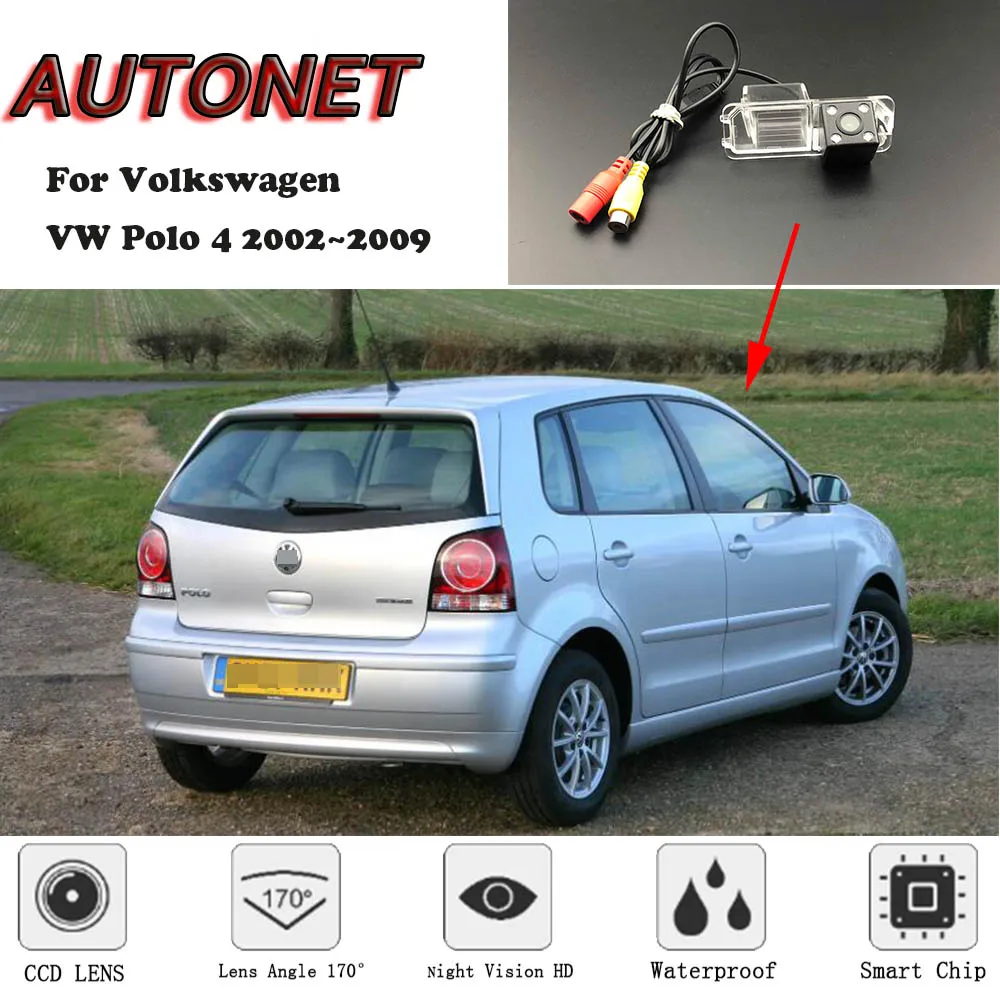 

AUTONET Backup Rear View camera For Volkswagen VW Polo 4 2002~2009 MK4 9N 4Q 9N3 Hatchback /license plate camera/parking Camera