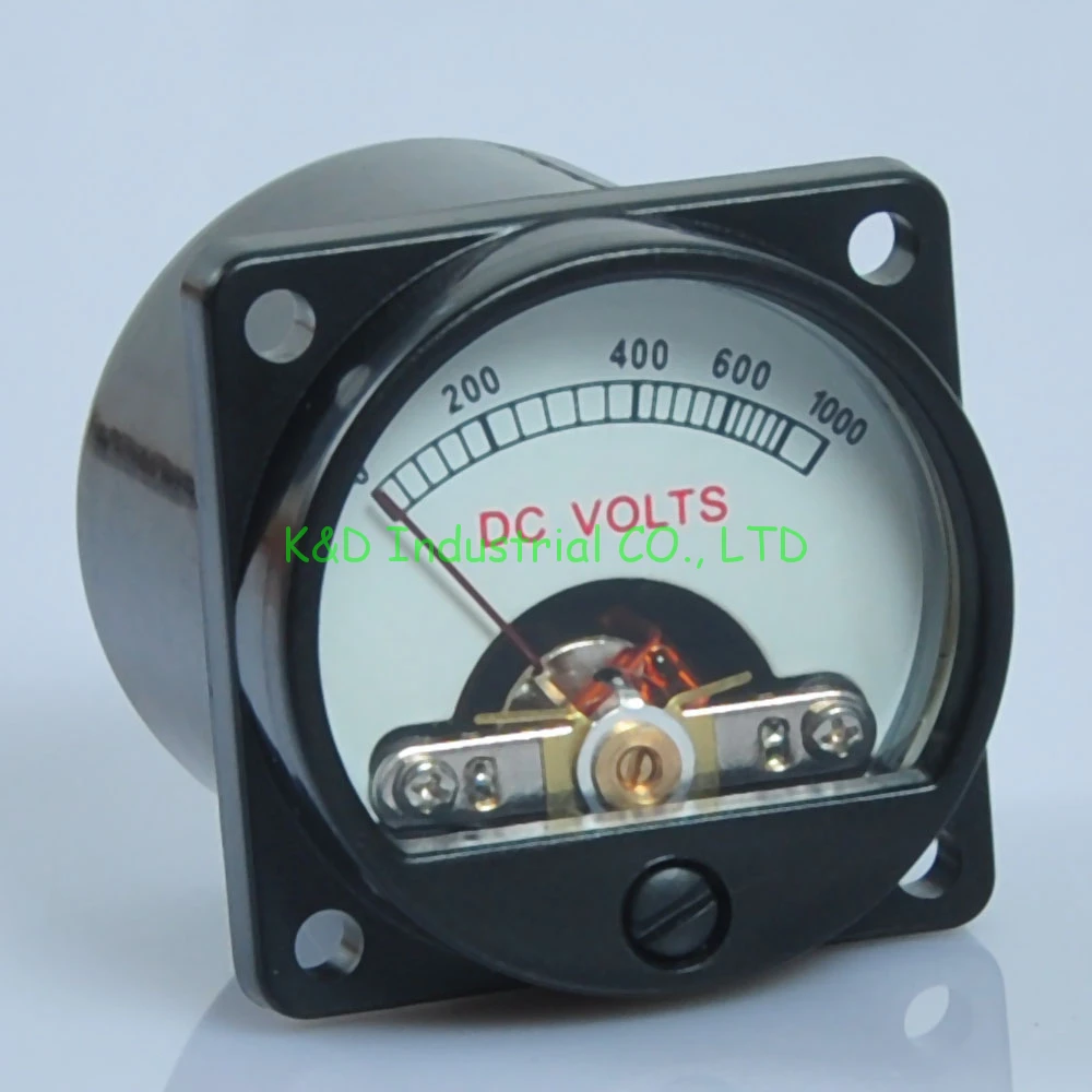 1pc 1000V DC Panel Meter Warm Light Tube Amplifier Volt Voltage Voltmeter 300B Socket