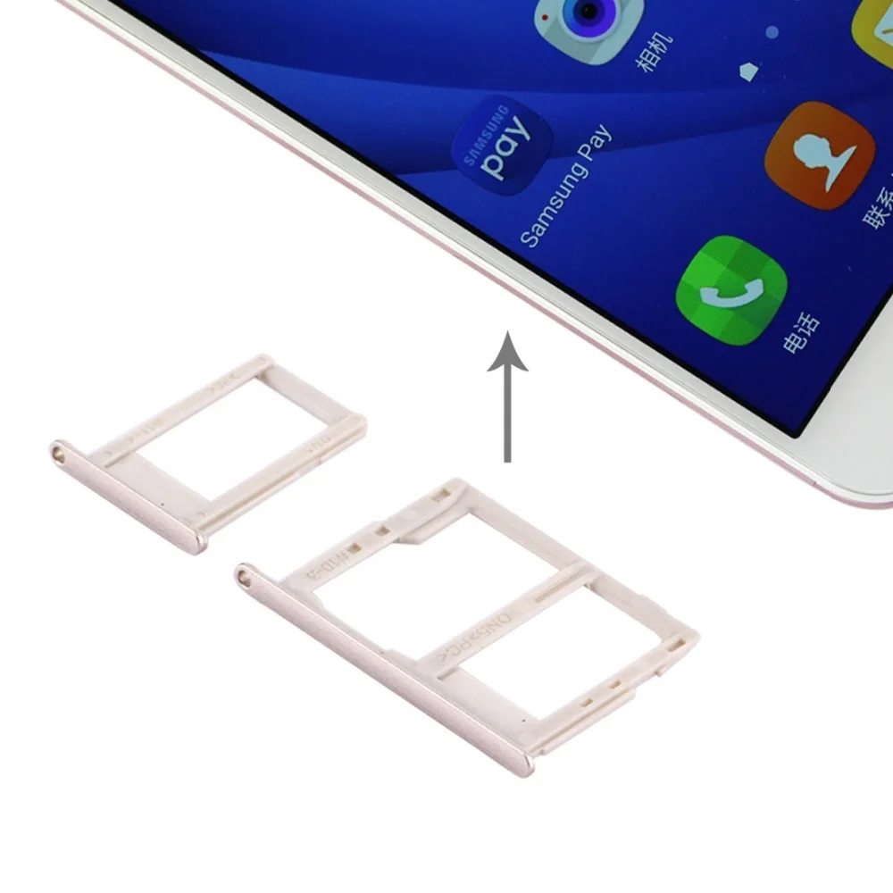 iPartsBuy New SIM Card Tray + Micro SD & SIM Card Tray for Galaxy J5 Prime / G570 & J7 Prime / G610