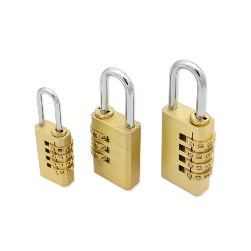 Brass 4 Bit Cipher Lock Warehouse Courtyard Door Fitness Wardrobe Anti-Theft Window Chamber For Escape Special Cabinet Padlock