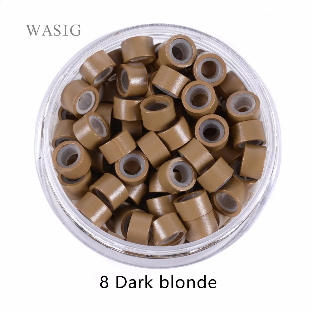 5000pcs 5mm Silicone Lined Micro Rings Links Beads for I Tip Hair Extension Tools  9 Colors Optional