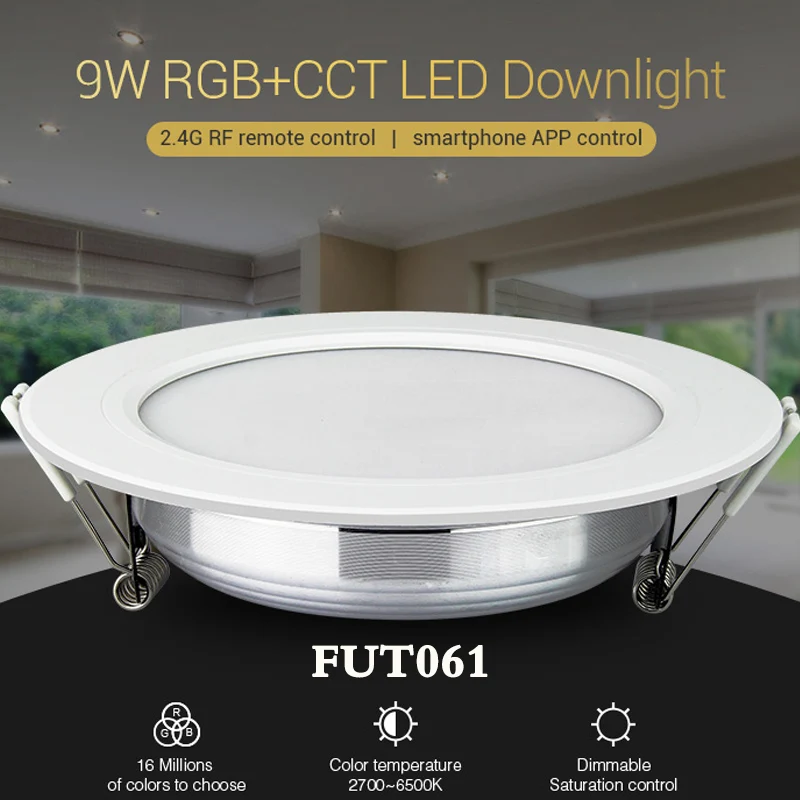 NEW MiBOXER Smart 9W RGB+CCT Led Downlight AC220V Recessed Dimmable Down Light 2700K~6500K Can Remote/Wifi/Phone/Voice Control