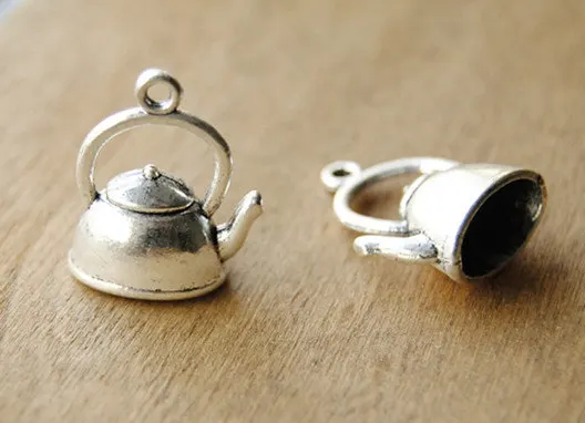 30pcs Tibetan silver Lovely 3D Teapot Charm 10x14x20mm Fit Jewelry Making A67