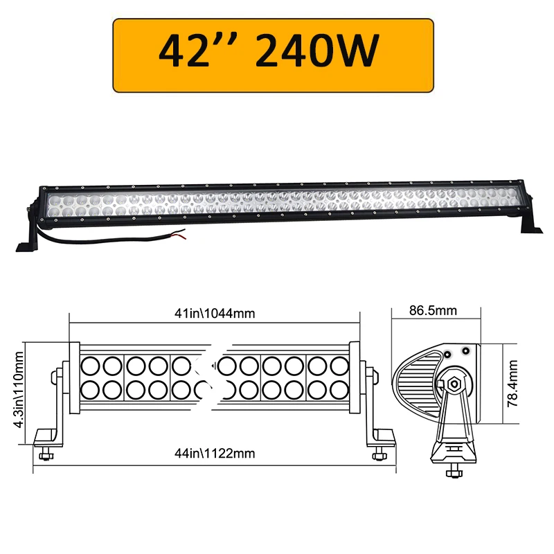 Auxtings 12V 24V prosto Led robocza listwa oświetleniowa 14 22 32 42 52 Cal Offroad samochód listwa świetlna Led 4x4 SUV ATV wysokiej mocy podwójny