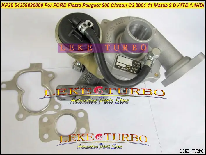 Turbo KP35 54359700009 54359880009 Turbocharger For FORD Fiesta For Peugeot 206 For Citroen C3 01-11 For Mazda 2 DV4TD 1.4L HDi