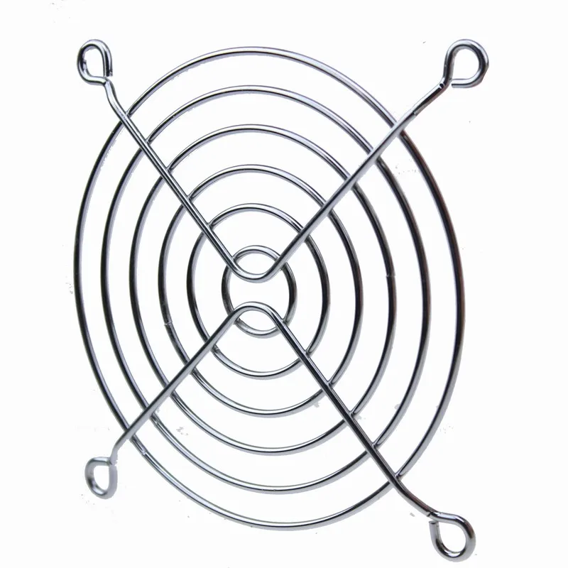 2 stks Gdstime 9 cm Ijzer Netto Roestvrij Staal Metal Fans Grill Protactor 90mm 3.5 inches AC DC Fan 92x92mm