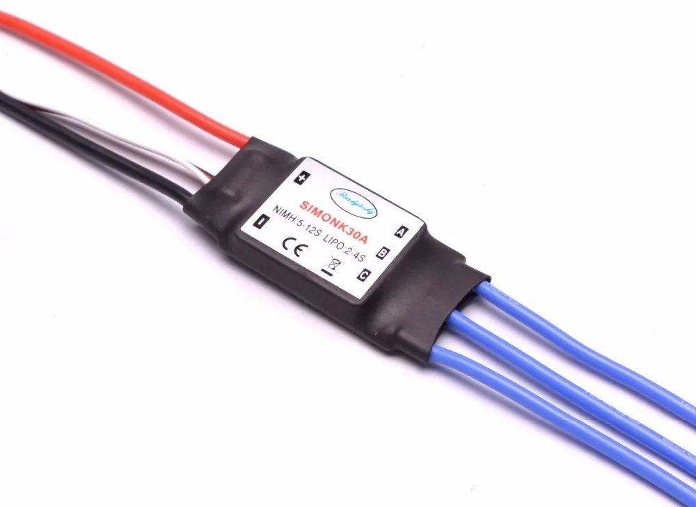 6pcs/lot 30A SimonK Prgramme RC Brushless ESC With BEC 2A For F450 S500 S550 F550 Axis Quadcopter Multicopter