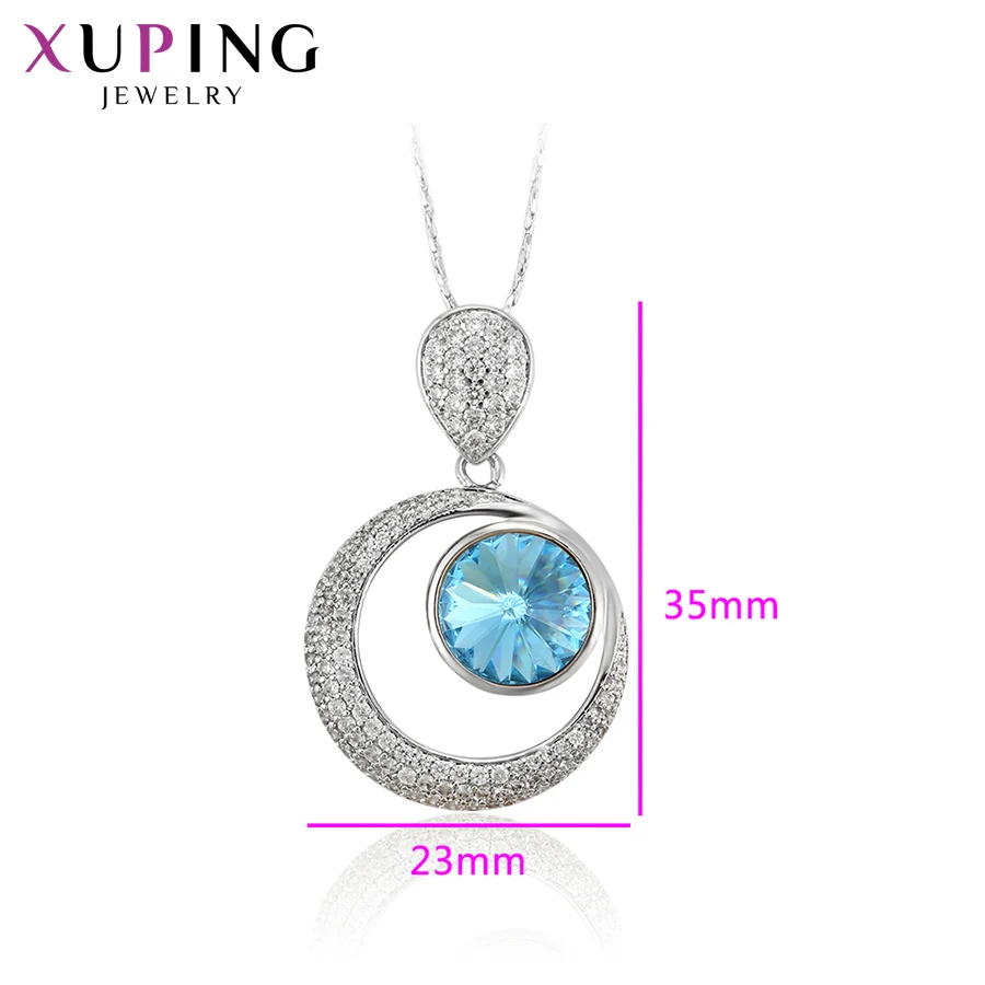 Xuping Jewelry Fashion Charms European Style Pendant Necklace with Crystal for Women Party School  Gifts A00612502