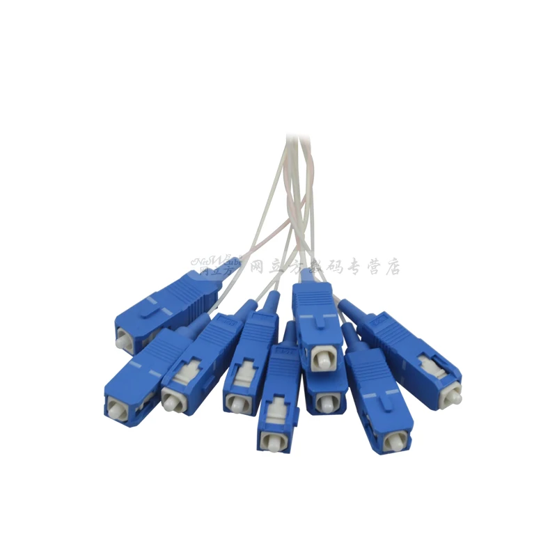 Free Shipping 4pcs/lot 0.9mm Loose Steel Tube 1x8 Mini SC/UPC Fiber Optical PLC Splitter